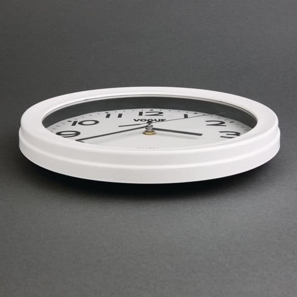 Köksklocka - Vogue - 240 mm - Quartz urverk - ABS plasthus - Vit