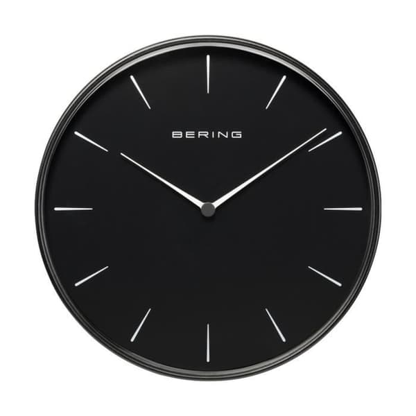 Väggklocka - BERING - 90292-22R - Svart - Rostfritt stål - Samtida design