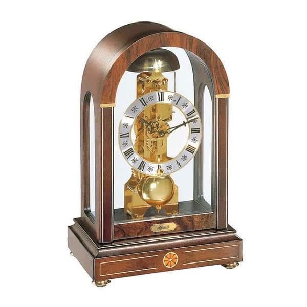 Bordsklocka - Hermle - 22712-030791 - Valnöt - Krom - Svarta visare