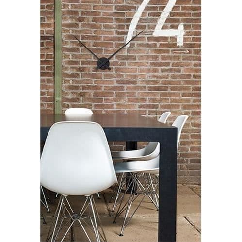 Karlsson KA450050 Väggklocka Needle XL Little big time Metall aluminium Svart D90cm