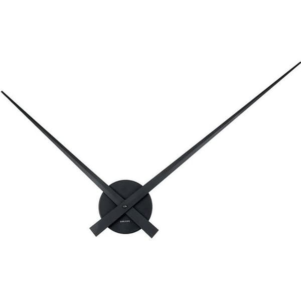 Karlsson KA450050 Väggklocka Needle XL Little big time Metall aluminium Svart D90cm