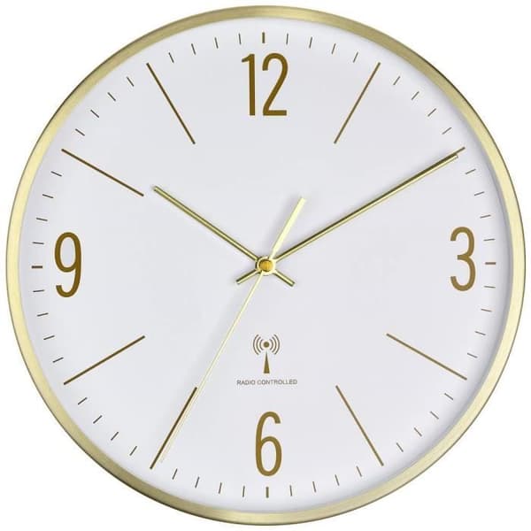 Väggklocka - TFA DOSTMANN - 60.3534.53 - 300 mm - Guld - Inomhus