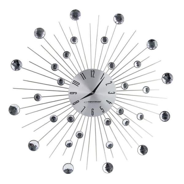 Väggklocka - ESPERANZA - BOSTON - Diameter 50 cm - Moderne design - Rostfritt stål