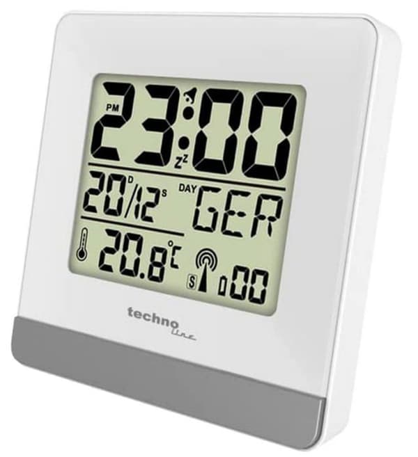 Technoline klocka - pendel - WT260weiß - Väckarklocka med temperaturdisplay Vit 79 x 79 x 30 mm