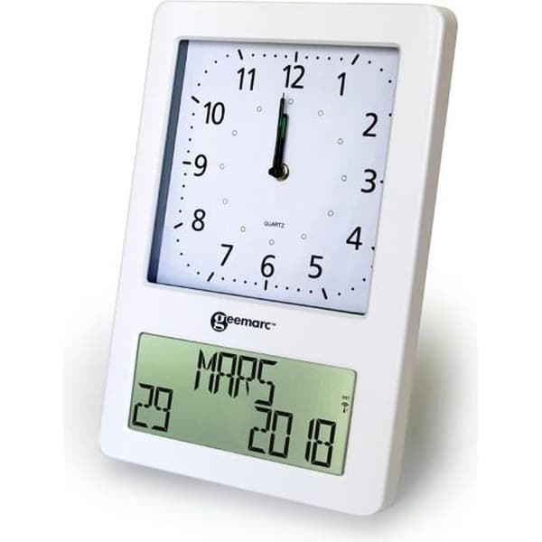 GEEMARC Analog klocka med digital display VISO 50 - Tidsmarkörer