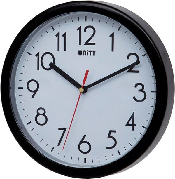 Unity Pendelklocka - UNSW620 - Väggklocka, Hastings, Silent Sweep, Modern, Svart, 22 cm