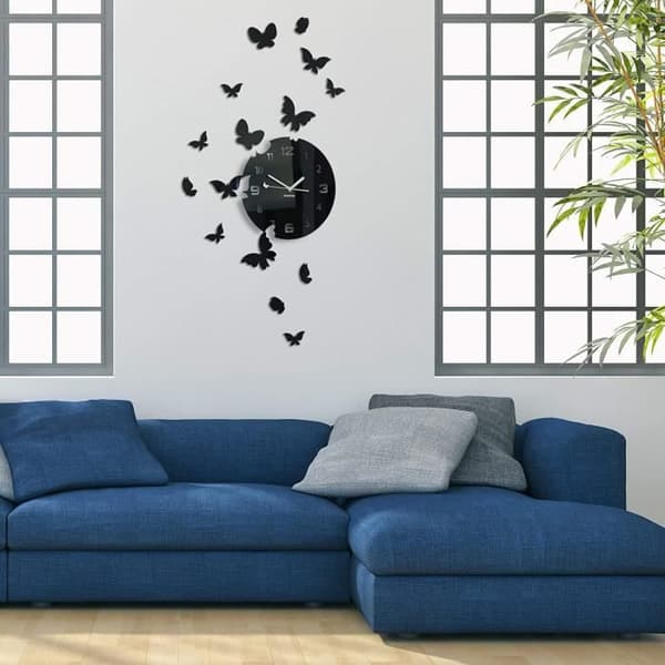 Väggklocka - FLEXISTYLE - 30 cm - Akryl - Modern design - Tyst