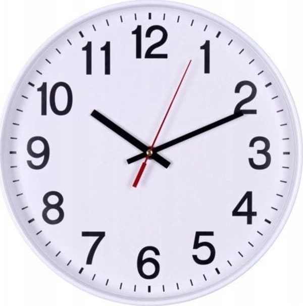 Klocka - pendel Donau - 13223411-14 - Väggklocka, plast, 34cm, vit