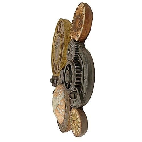 Väggklocka - DESIGN TOSCANO - Tidens Mekanism - 43,25 cm - Polyresin - Industriell stil