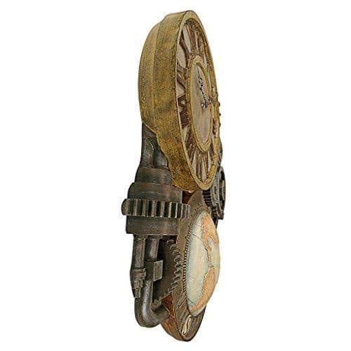 Väggklocka - DESIGN TOSCANO - Tidens Mekanism - 43,25 cm - Polyresin - Industriell stil