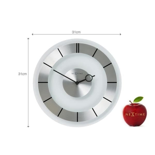 NEXTIME Retro väggklocka - Glas - Ø 31cm