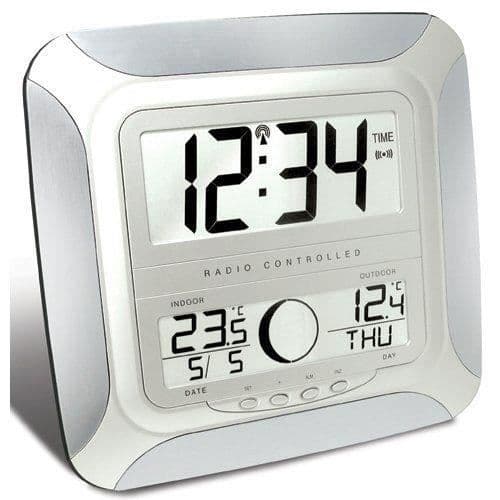 Klocka - Technoline - WS8118-IT - Radiostyrd - 12/24h display - Inomhus-/utomhustemperatur