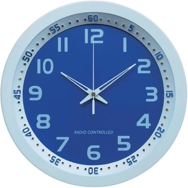 Väggklocka - TECHNO LINE - WT 8971 - Radiostyrd - 30 cm - Vit 3D