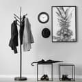 Miniatyrbild 2 av 6: Relaxdays väggklocka, formas i kapsel, drivs med batteri, analog, sekundvisare, Ø 33 cm, svart