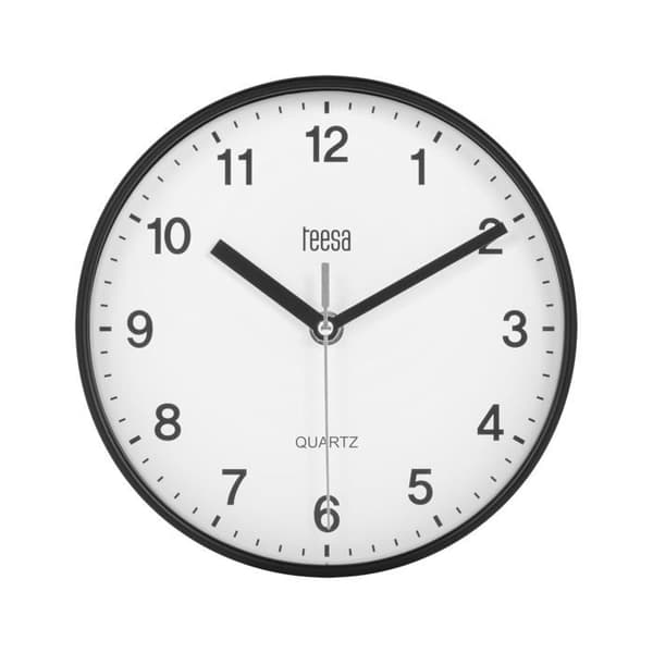 Klocka - pendel Teesa - TSA0038B - Väggklocka 20 cm svart