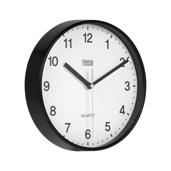 Klocka - pendel Teesa - TSA0038B - Väggklocka 20 cm svart