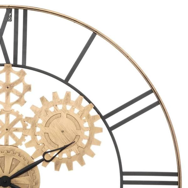 Klocka "Isae" - metall - förgylld - D90 cm - Guld - Atmosphera inredningsdesigner