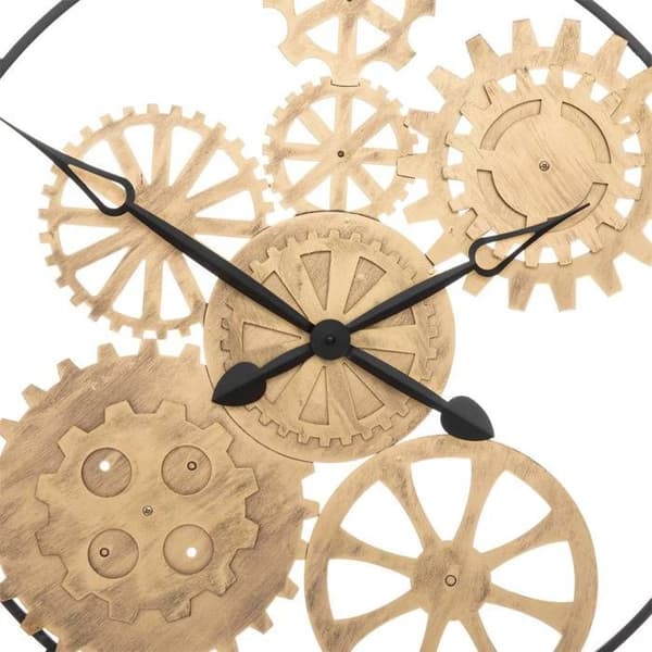 Klocka "Isae" - metall - förgylld - D90 cm - Guld - Atmosphera inredningsdesigner