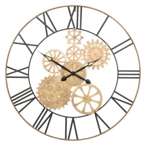Klocka "Isae" - metall - förgylld - D90 cm - Guld - Atmosphera inredningsdesigner
