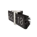 Miniatyrbild 3 av 5: Digital bordsklocka - KARLSSON - Flip - Metall - Svart - Krom - 14 cm