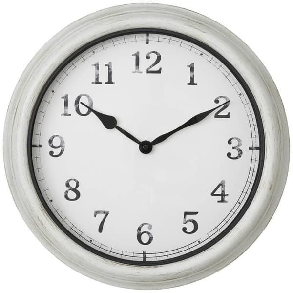 Utomhusklocka - TFA DOSTMANN - 60.3067.02 - 380 mm x 63 mm - Vit - Vattentålig
