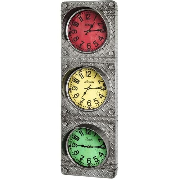 HAKU Möbler Klocka Antracit, metall - Dim. L 33 cm x H 100 cm x P 17 cm, Industriell Stil