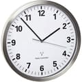 Miniatyrbild 1 av 3: Väggklocka - TFA - radiostyrd - rostfritt stål - vit - 30,5 cm