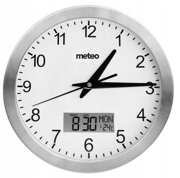 Väggklocka Meteo ZP8 med termometer