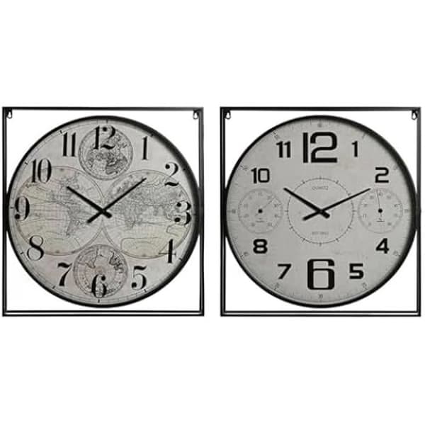 Väggklocka - HOME ESPRIT - Flerfärgad - MDF metallträ - 62 x 6 x 65 cm - Modern skandinavisk stil