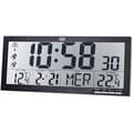 Miniatyrbild 1 av 2: Radiostyrd väggklocka - TREVI - Om 3530 RC - Stor skärm - Termometer - Kalender