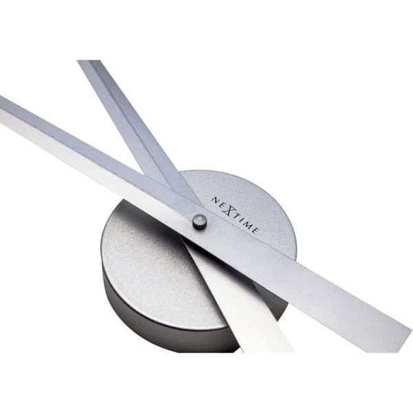 NEXTIME Väggklocka Visar - Aluminium - Silver Ø 85cm