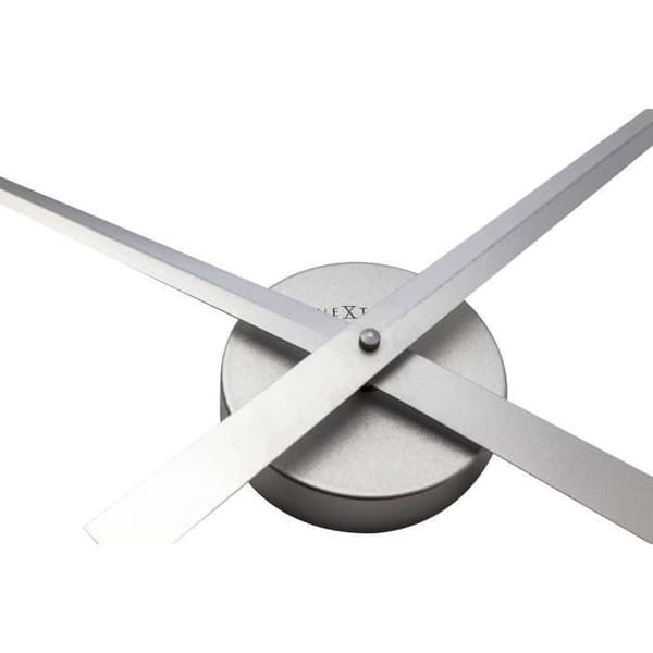NEXTIME Väggklocka Visar - Aluminium - Silver Ø 85cm