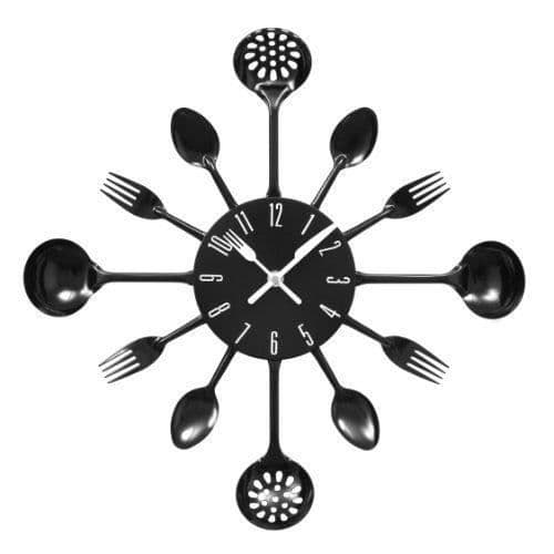 Väggklocka - Premier Housewares - 2200502 - Black Metal - Köksinredning - Blandad interiör