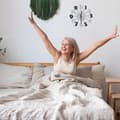 Miniatyrbild 3 av 6: Relaxdays väggklocka, utan ram, med sekundvisare, analog, kök, sovrum, pendel Ø 35 cm, svart/vit