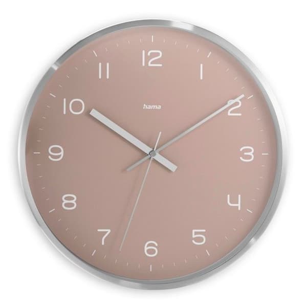 Väggklocka radiostyrd "Fidji", Ø 30 cm, aluminium