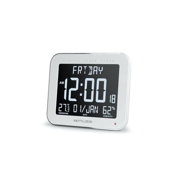 - Digital klocka - LCD-skärm - Automatisk bakgrundsbelysning - MUSE-display - M090WMC