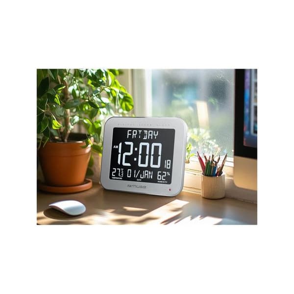 - Digital klocka - LCD-skärm - Automatisk bakgrundsbelysning - MUSE-display - M090WMC