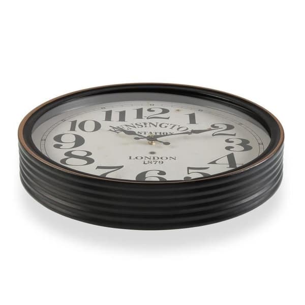 Väggklocka - VERSA - Tenn - Vintage - Metall - 40 cm - Tyst