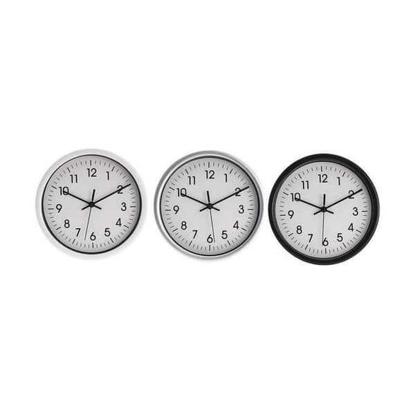 Väggklocka - edm - Svart - Ø 20 cm - PVC - Modern design