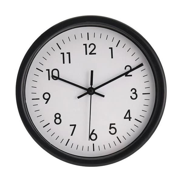 Väggklocka - edm - Svart - Ø 20 cm - PVC - Modern design