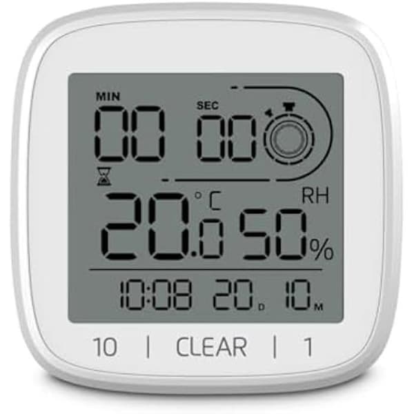 Badrumsklocka - HAMA - Cypern - Sugpropp - Nedräkning - Hygrometer