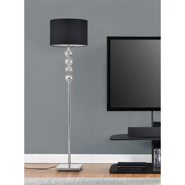 [lux.pro]® Elegant golvlampa - Spheridern 1xE27 - 60W - krom/svart