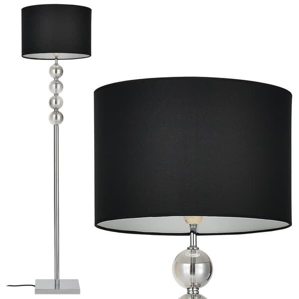 [lux.pro]® Elegant golvlampa - Spheridern 1xE27 - 60W - krom/svart
