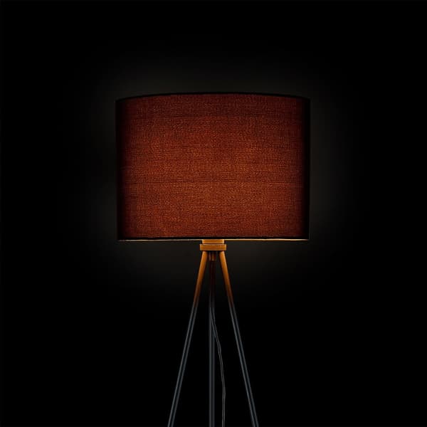 [lux.pro]® Elegant golvlampa - Triangle 1 x E 27 - 40W - svart