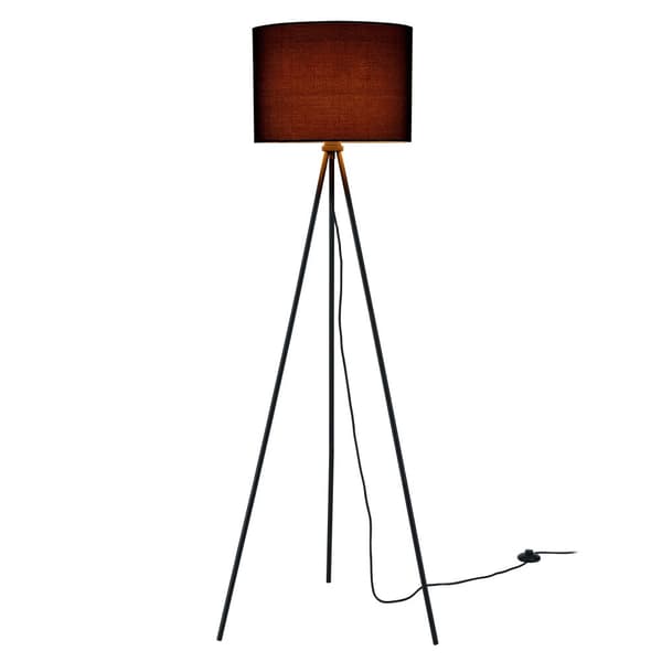 [lux.pro]® Elegant golvlampa - Triangle 1 x E 27 - 40W - svart
