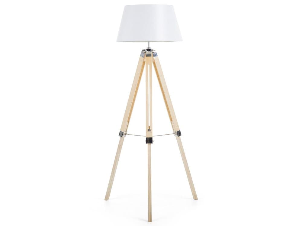 Golvlampa ljusbrun/vit MADEIRA