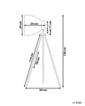 Miniatyrbillede 3 af 11: Gulvlampe Sort Metal 128 cm Stativ Stand Justerbar Skærm