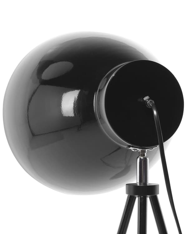 Gulvlampe Sort Metal 128 cm Stativ Stand Justerbar Skærm