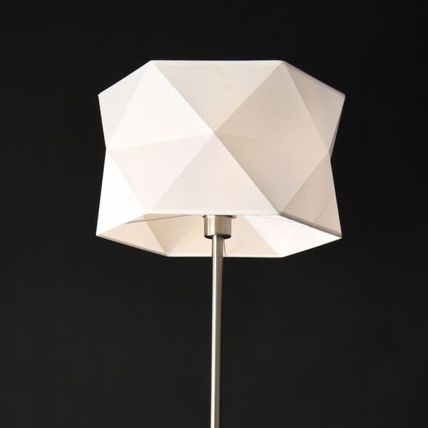 [lux.pro] Golvlampa Narwa-1xE27-max60W-152xØ40cm-krom-linne-vit