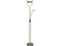 Miniatyrbilde 3 av 3: Brilliant Ollie - Torchiere floor lamp with reading light - LED x 2 - total: 22.5 W - klasse F - varmt hvitt lys - 3000 K - antikk messingfarge